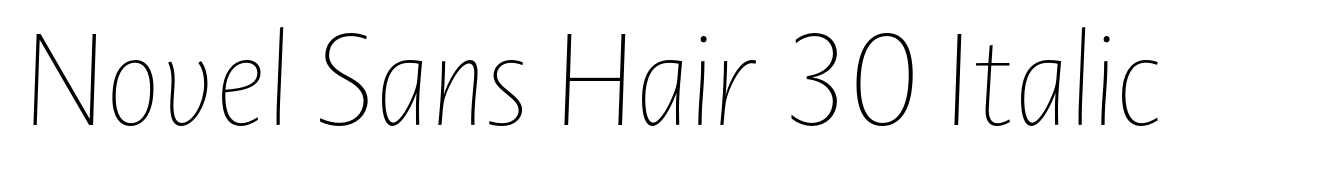 Novel Sans Hair 30 Italic